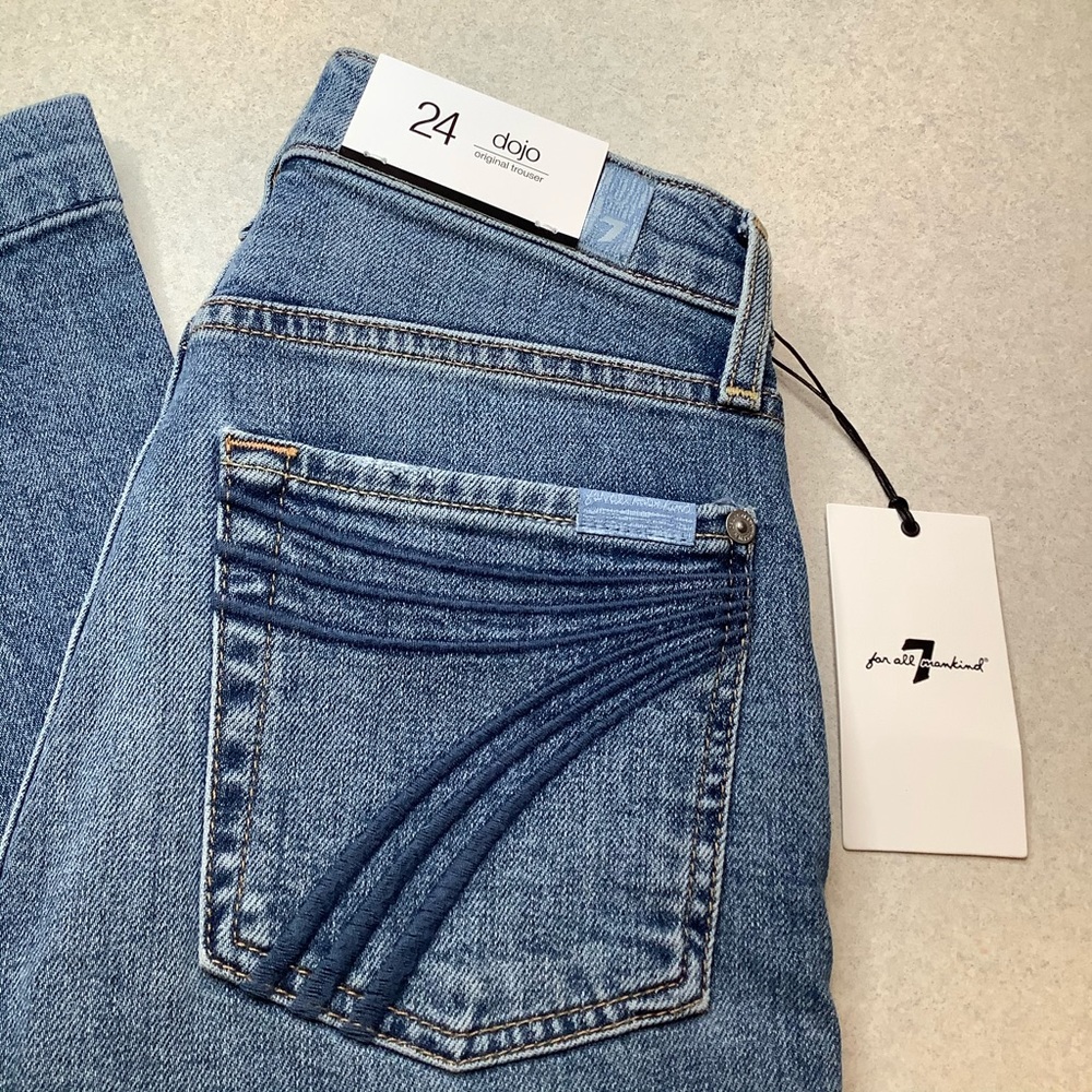 7 For All Mankind Jean 24X35 Dojo Alpine Drive NWT - Picture 3 of 6
